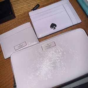 Kate Spade Light Pink Wallet and Card Holder Trio